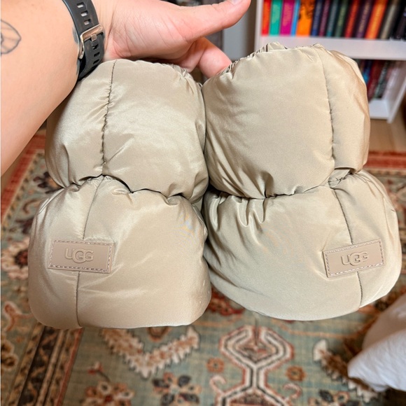 UGG Shoes - UGG Beige Quilted Puffer Sleeves